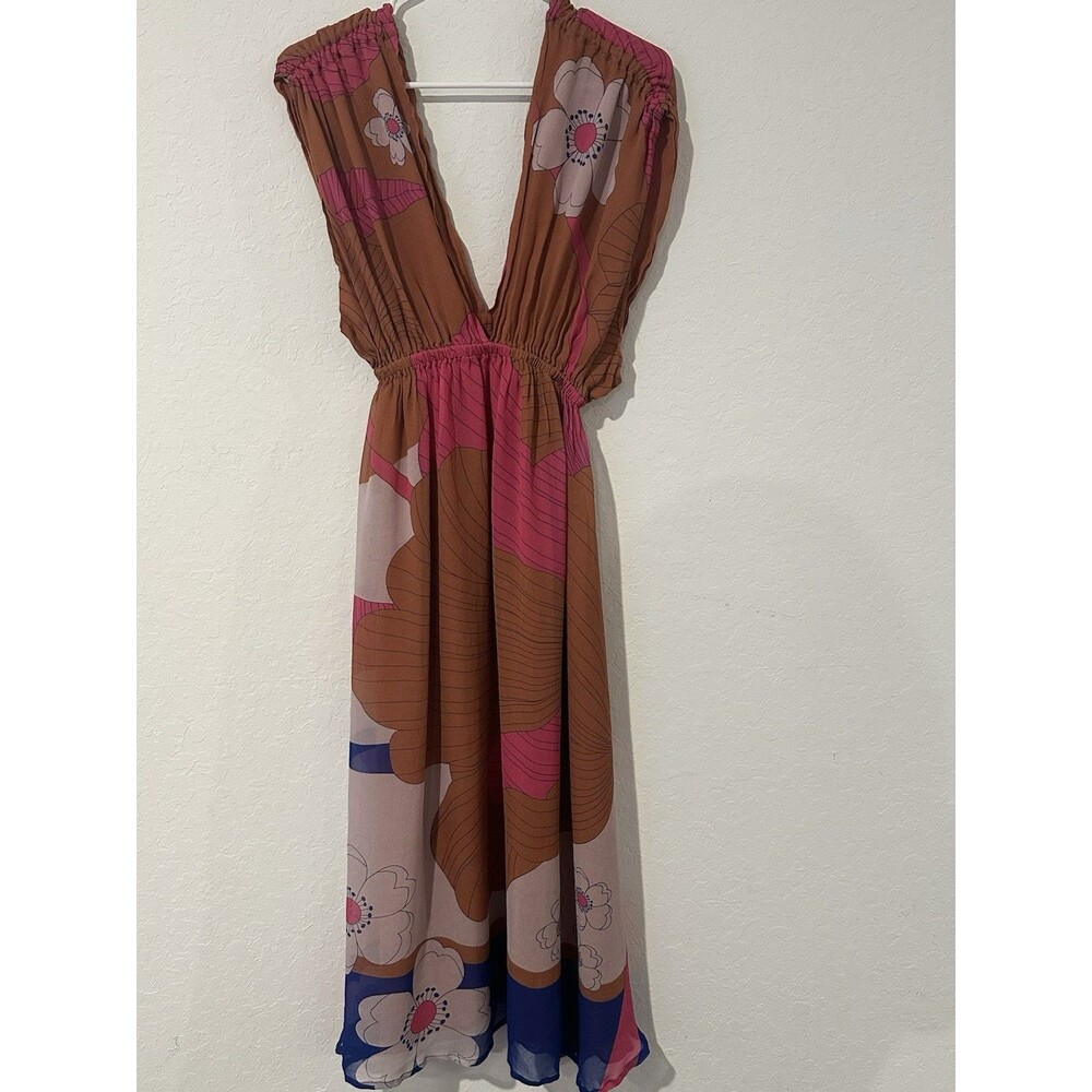 A Peace Treaty Women's Jumpsuit Chiffon Sleeveless V Neck Xs/s - Picture 6 of 16